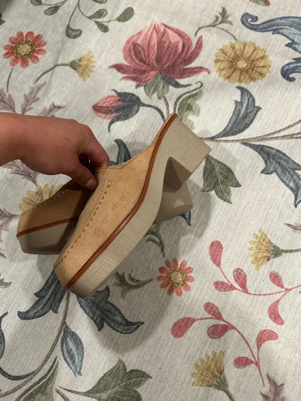 Platform block clog mules Brown Size 6.5 - Image 2