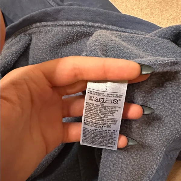 Old Navy Blue Quarter Zip Crewneck Front Pocket - Image 5
