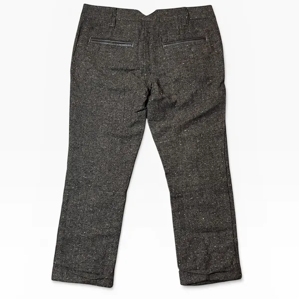 NWT Free People Wool Blend Tweed‎ Trousers Brown Black Size 0 Crop Career Capri - Image 2