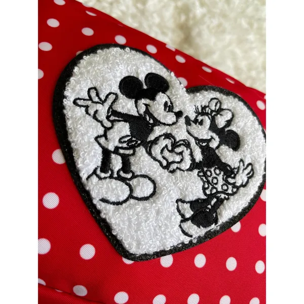 Disney Minnie Mouse Red with White Polka Dot Cosmetic Makeup Bag NEW Heart - Image 11