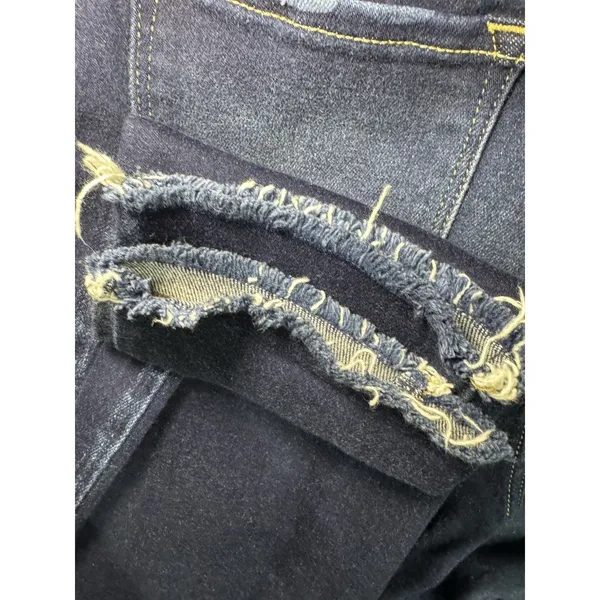 KanCan Womens Mid Rise Stretch Distressed Hem Skinny Denim Jeans Blue Size 15/31 - Image 7