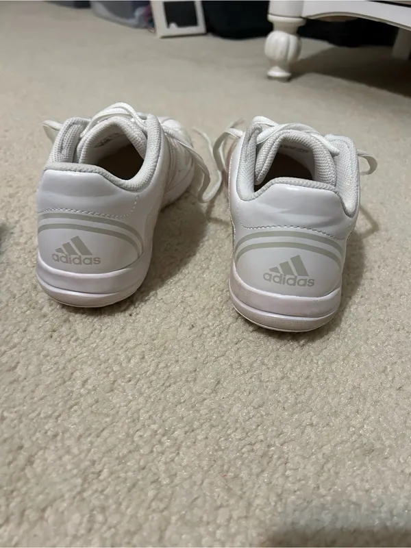 Adidas Women’s White Athletic Sneakers/Cheer Shoes - Image 4