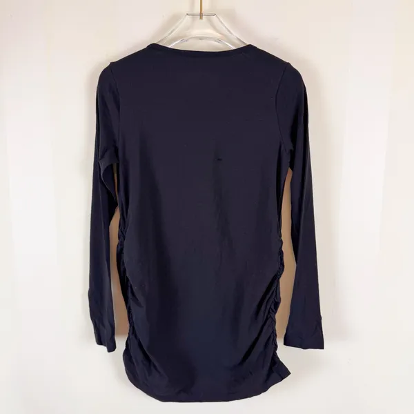 Felina Black Side Shirred Maternity Tee Small - Image 6