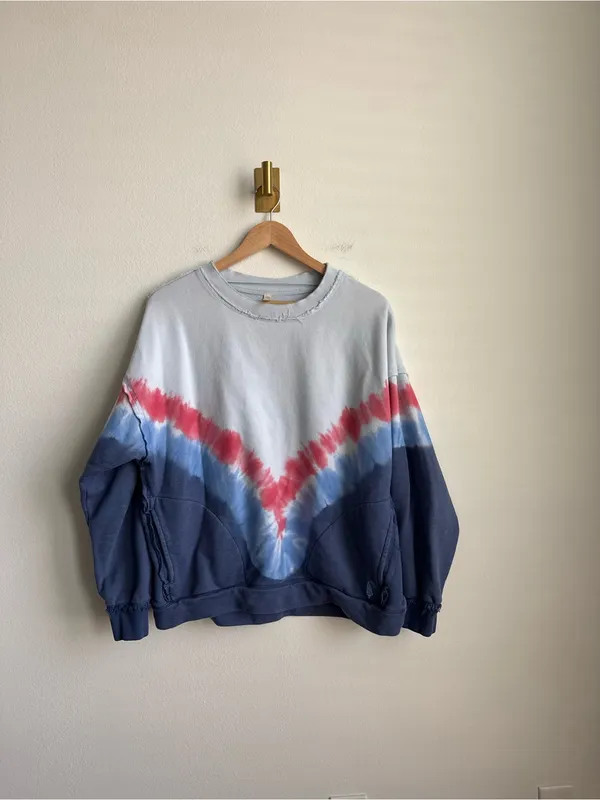FP Movement Free People Metti Oversized Tie Dye Crewneck Sweatshirt Size S - Image 3