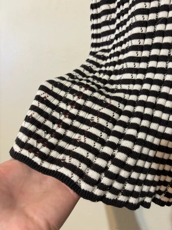 American Eagle Henley Pointelle Sweater T-Shirt - Image 6