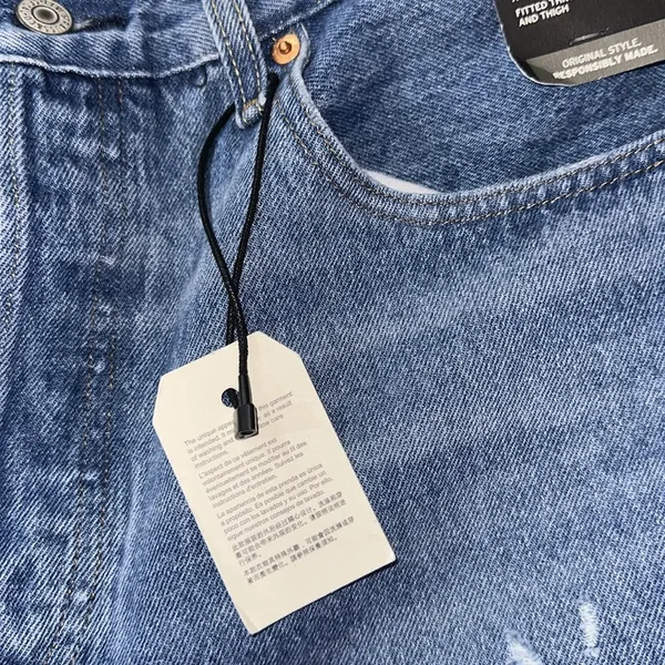 NWT Levi’s 501 SKINNY JEANS Color: Destructed Medium Indigo 32x 28 - Image 8