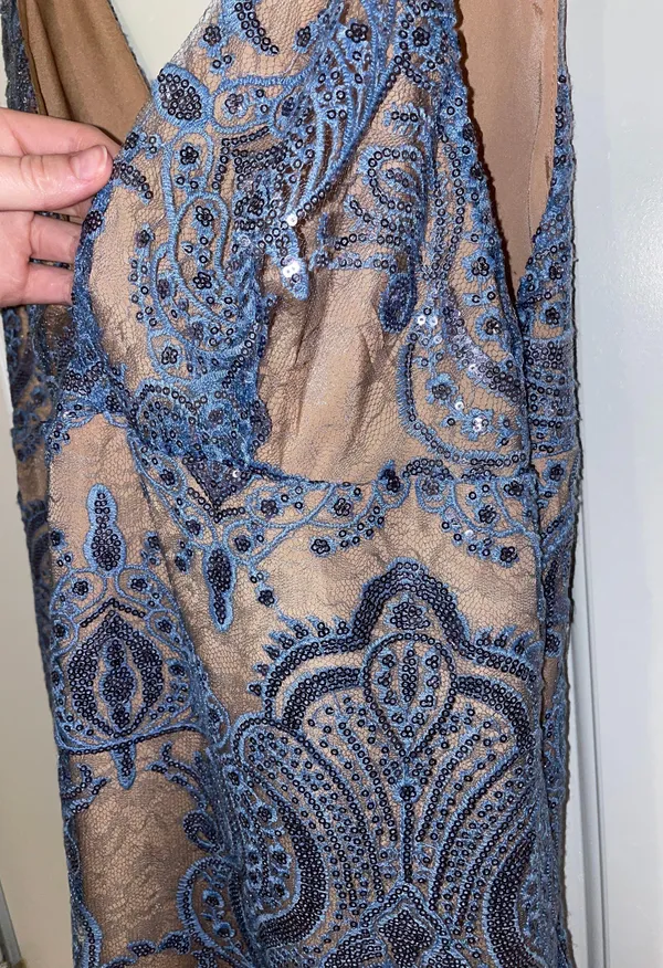 Free People Sequin Blue Dress - Image 2