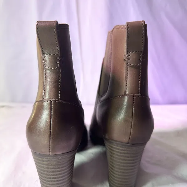 Clarks Dark Brown Heeled Boots - Image 6