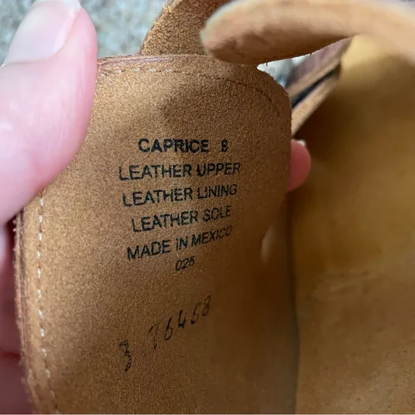 Freebird By Steven Caprice Sandal Brown Leather Size 8 Double Buckle Western - Image 6