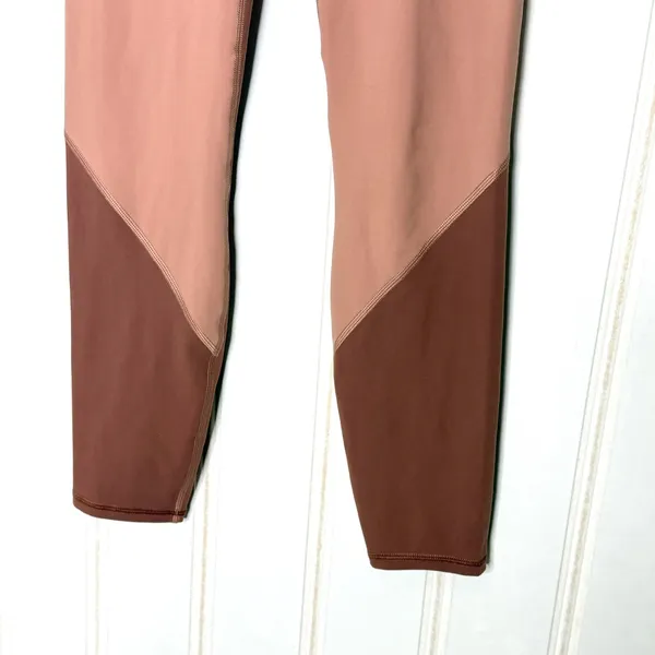 Vuori Colorblock Studio Leggings Rose Terracotta High Rise Small - Image 7