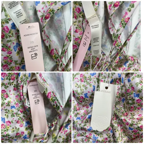 For Love and Lemons Victorias Secret Satin Butterflies Floral Corset Slip Dress - Image 14