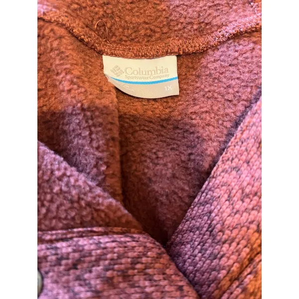 Columbia Fleece Hoodie Sweatshirt Size 1X - Image 2