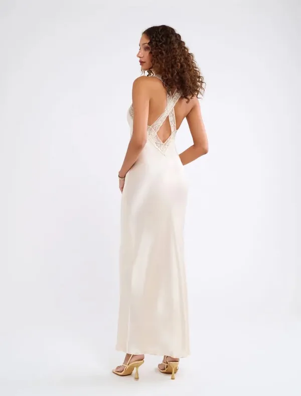 Rumored Crossroads Maxi Dress White - Image 3
