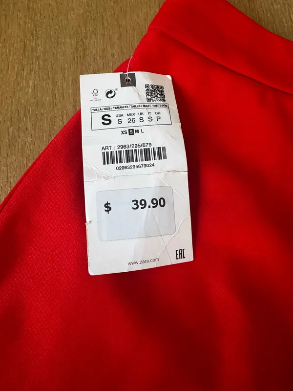 Zara red shorts - Image 2