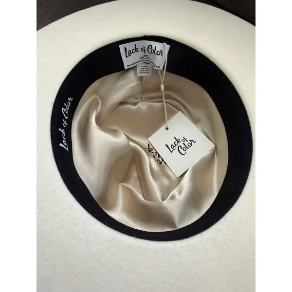 NWT Lack Of Color IVY BEVERLY Australian Wool Hat | Ivory & Green Large - Image 6