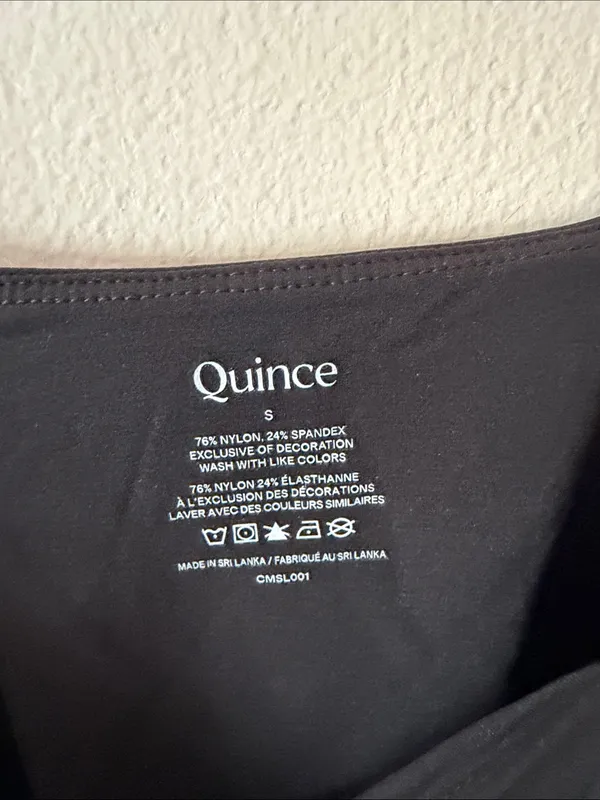 Quince Second Skin Square Neck Long Sleeve Bodysuit in Black Size S - Image 7