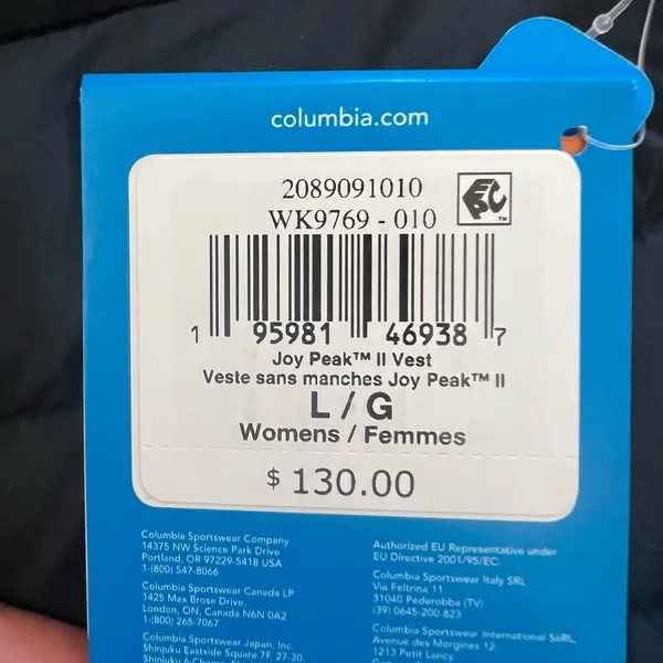 NWT COLUMBIA Joy Peak II Vest Black Gold - Image 6