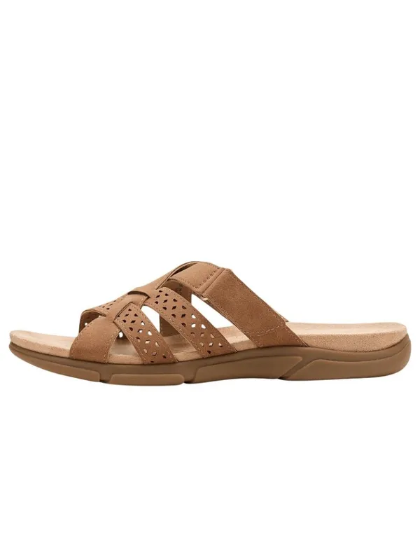 NWT Easy Spirit Melinna Womens Strappy Slip On Sandal SEMELINNA3 Medium Brown 7M - Image 5