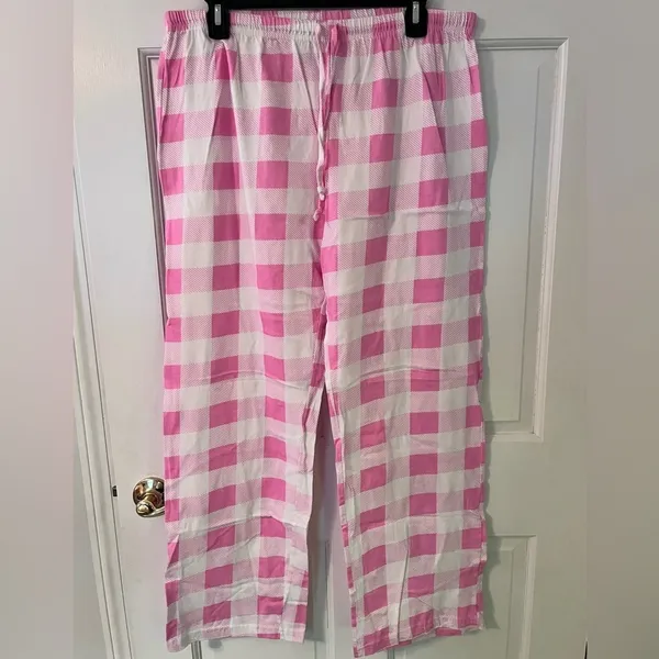 Just Love Women’s Pink Plaid Pajama Lounge Pants Sleepwear - Image 3