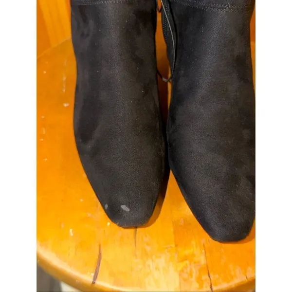 Worthington Valto Faux Suede Black High Over Knee Heeled Boots Size 6M nwt Read - Image 4