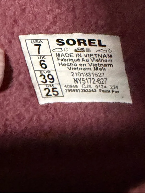 Sorel Pink Two-Tone Suede Waterproof Ankle Booties - Image 5