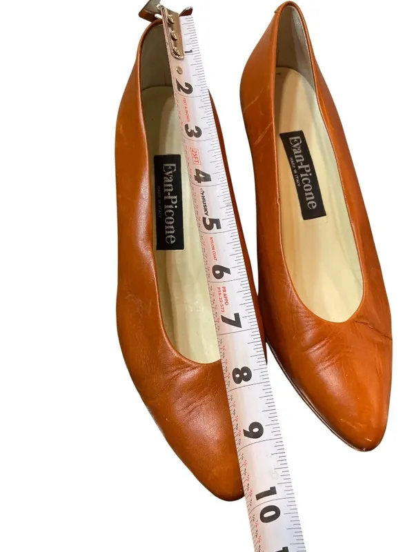 Evan Picone wms orange slip on kitten heels 2" formal shoes SKU 10-411 - Image 9