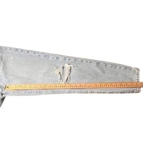 Zara Light Wash High Waisted Mom‎ Distressed Women's Jeans Size 6 - Image 4