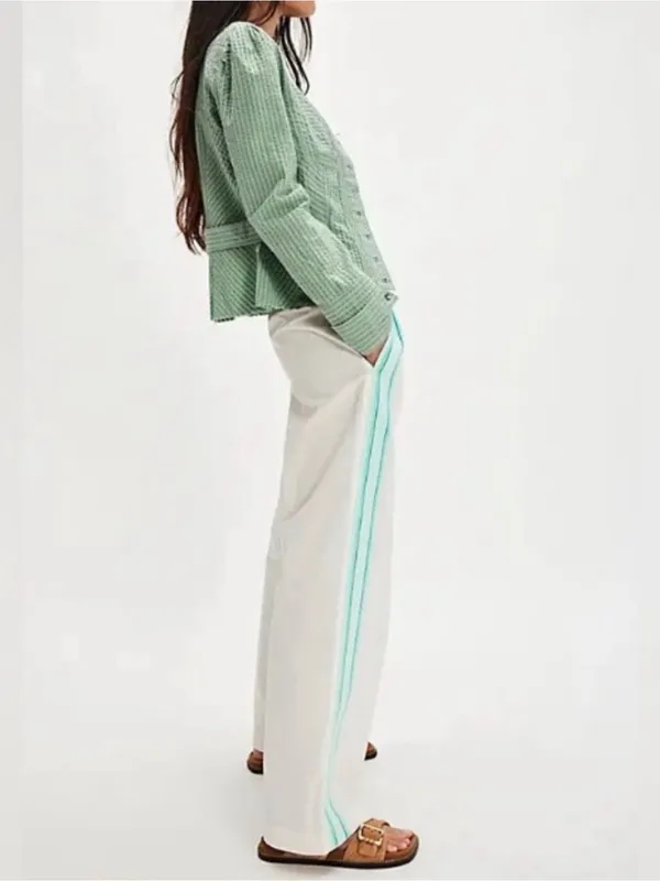 Free People Long Sleeve Darcy Jacket Size Small Maine Green - Image 4