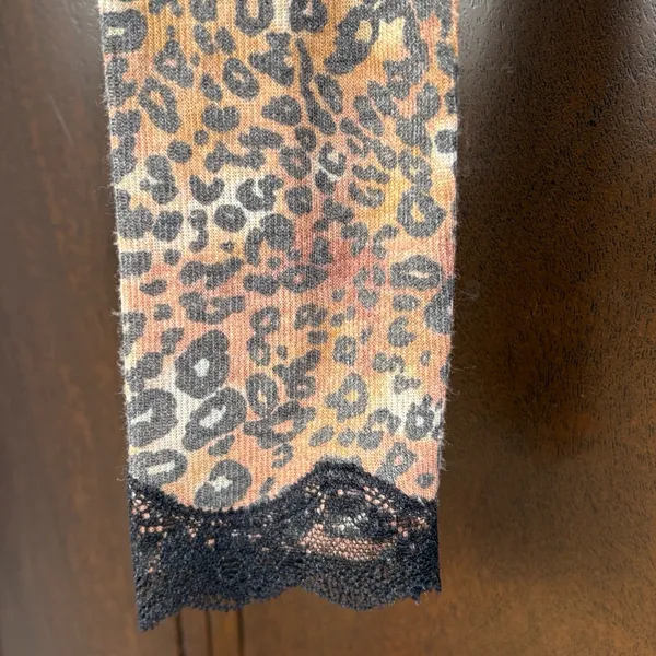 NEW Free People She’s All That Top Animal Print Black Lace Size Small - Image 6