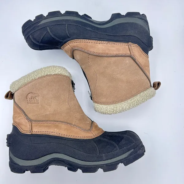 Sorel Snow Boots Women's Fleece Waterproof Winter Insulated Black‎ Brown 7.5 - Image 8