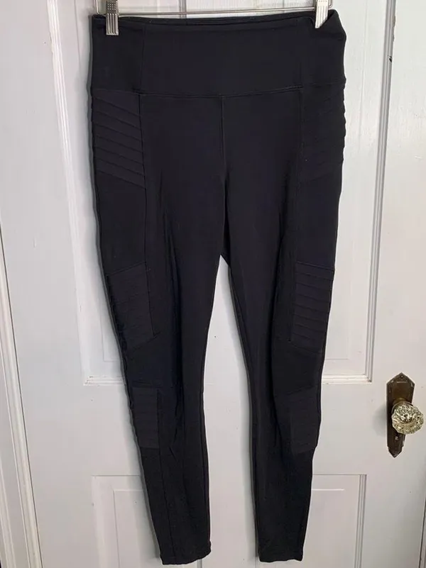 Athleta Delancey Moto Black Tight Legging Pant W-800 Sz S - Image 8