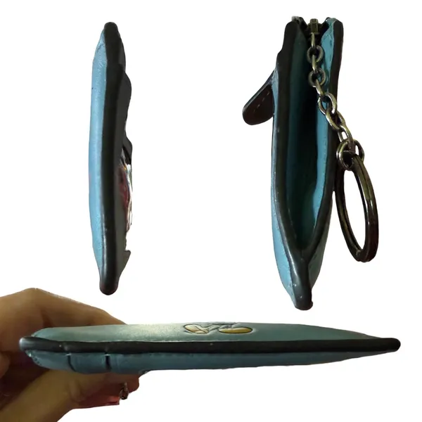 Coach X Disney Blue Leather ID Card Coin Wallet - Image 5