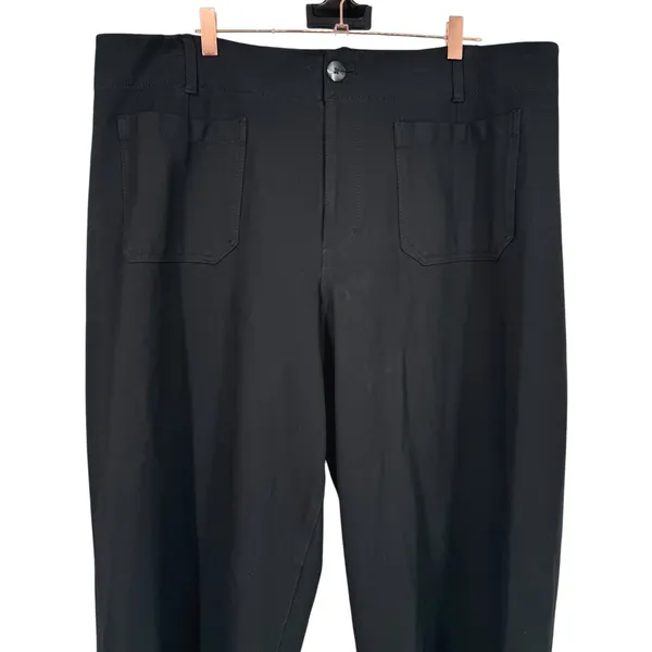 Anthropologie Maeve Colette Black Wide Leg Cropped Pants Size 20W Minimalist - Image 6