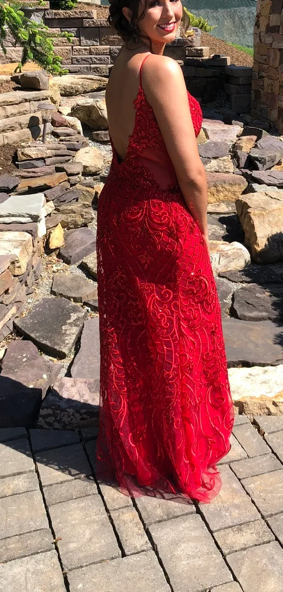 Prom Dresses Red Size 8 - Image 4