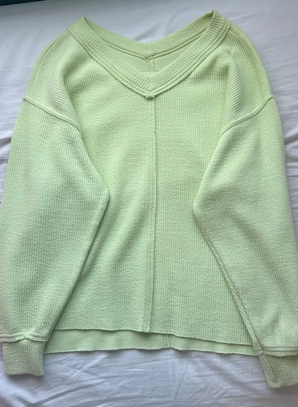 Lime Green Aerie Oversized Sweater - Image 2