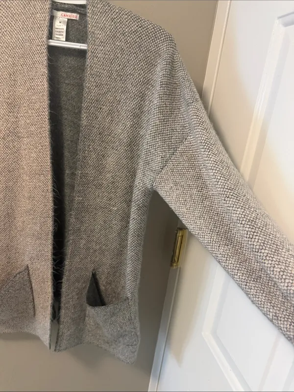 Anthropologie x Camaieu Metallic Knit Cardigan M - Image 6