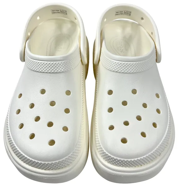 Crocs Stomp Platform Clog Women 9 Chalk Off-White Chunky Lug Sole‎ Y2K Gorpcore - Image 4