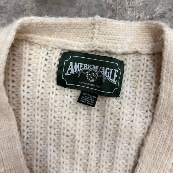 American Eagle cable knit wool blend oversized cardigan - Image 2