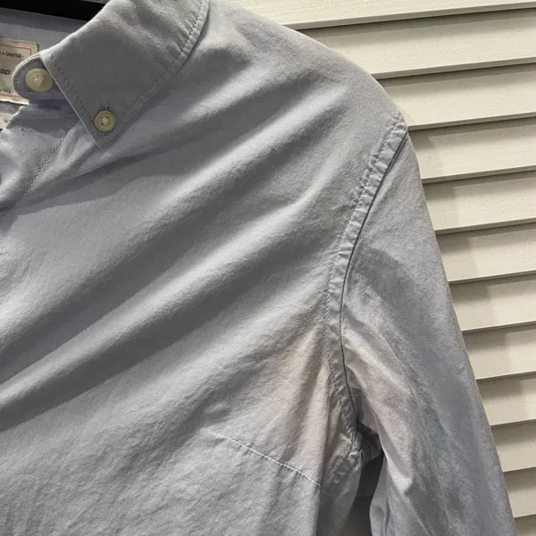 GAP Blue Button Down Shirt Crisp Cotton Top - Image 3