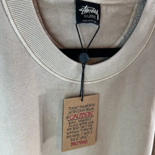 •Nwt• StüSsy Buana Pig. Dyed Khaki Crewneck • Xxl - Image 7