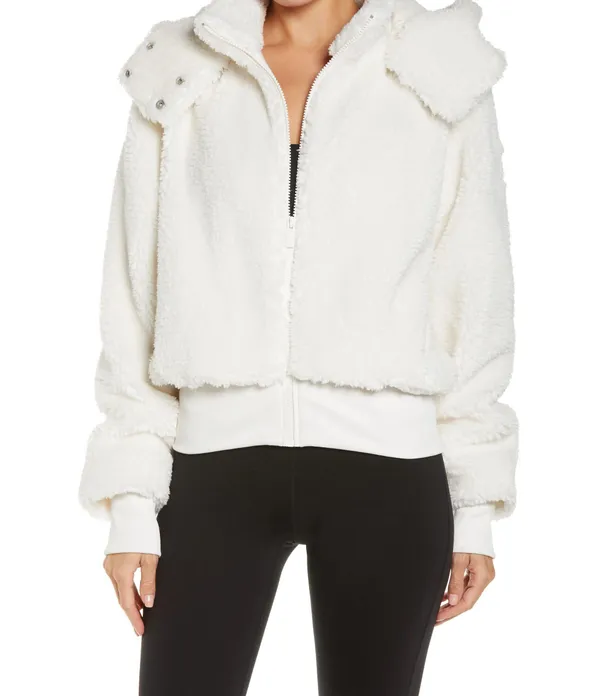 Alo Foxy Sherpa Jacket Ivory XS - Image 2