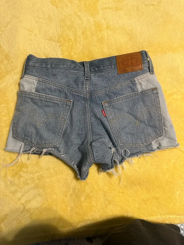 Levi’s Patchwork Denim 501 Shorts - Image 3