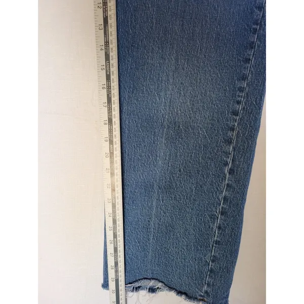 Abercrombie & Fitch The 90s Relaxed High Rise Distressed Straight Denim 28 - Image 11