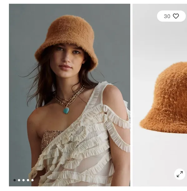 Urban Outfitters black faux fur bucket hat - Image 6