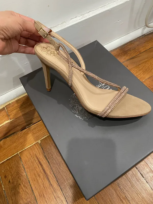 Vince Camuto Luanna Strappy Crystal Heels - Image 4