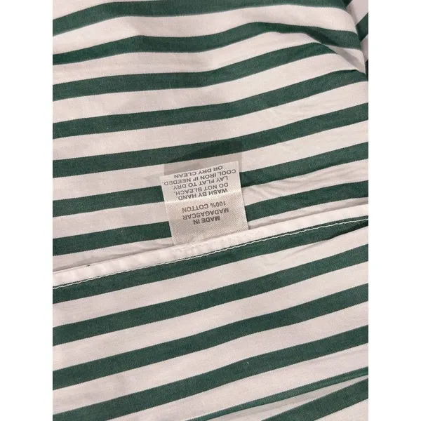 Maxwell And Gerladine Dress Green The Brooke Midi Stripe Smocked Tiered Flowy XS - Image 11