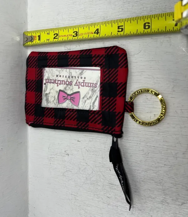 NWT Simply Southern Key ID Pouch - Tartan Buffalo Plaid - Image 6