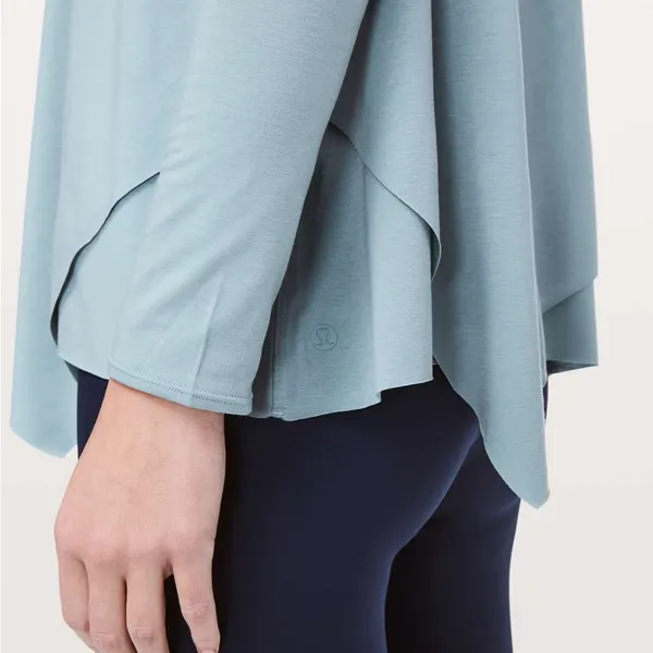 Lululemon Sweetest Day Long Sleeve *Tencel Blue Cast sz 12 - Image 3