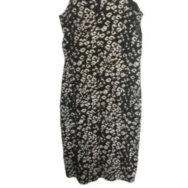 EXPRESS Black And Cream Floral Midi Tank Dress Women Size Large - Image 6