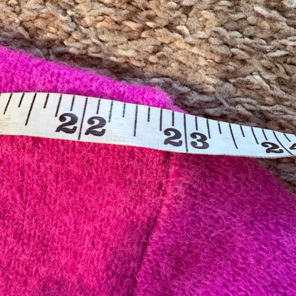 BiBi Vibrant Pink Knit Sweater With Flowers M - Image 8